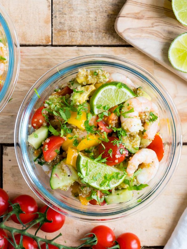 Lemony Shrimp + Quinoa Salad