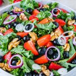Massaged Kale + Fresh Berry Salad with Citrusy Vinaigrette CleanFoodCrush