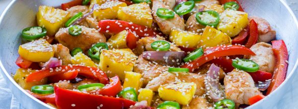 Sweet N' Spicy Pineapple Chicken Clean Food Skillet