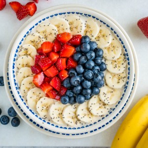 Beautiful Triple Berry Banana Oatmeal