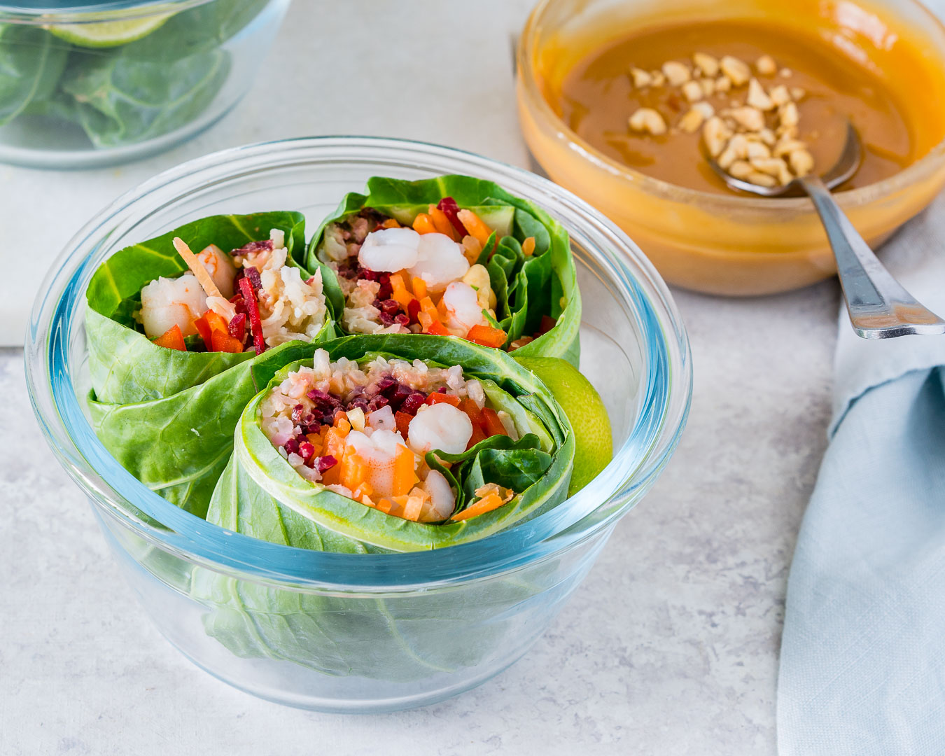 Shrimp Roll-Ups + Peanut Sauce: Clean Eating and SUPER Fresh! | Clean