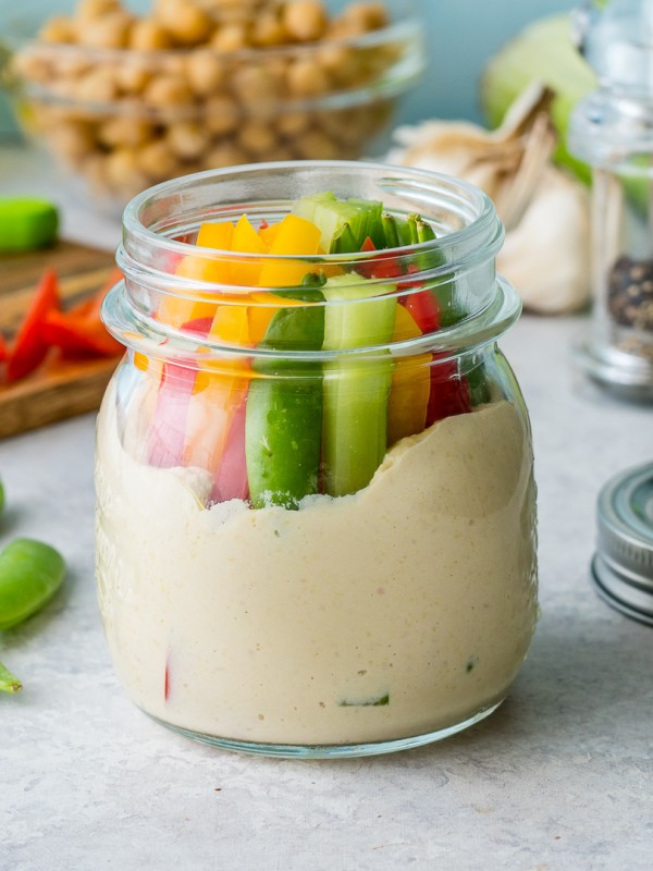 CleanFoodCrush Hummus + Crunchy Veggies Snack Jars