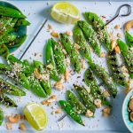 Eat Clean Grilled Peas with Toasted Coconut + Cashews