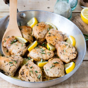 Eat Clean Lemon Garlic Chicken Thighs