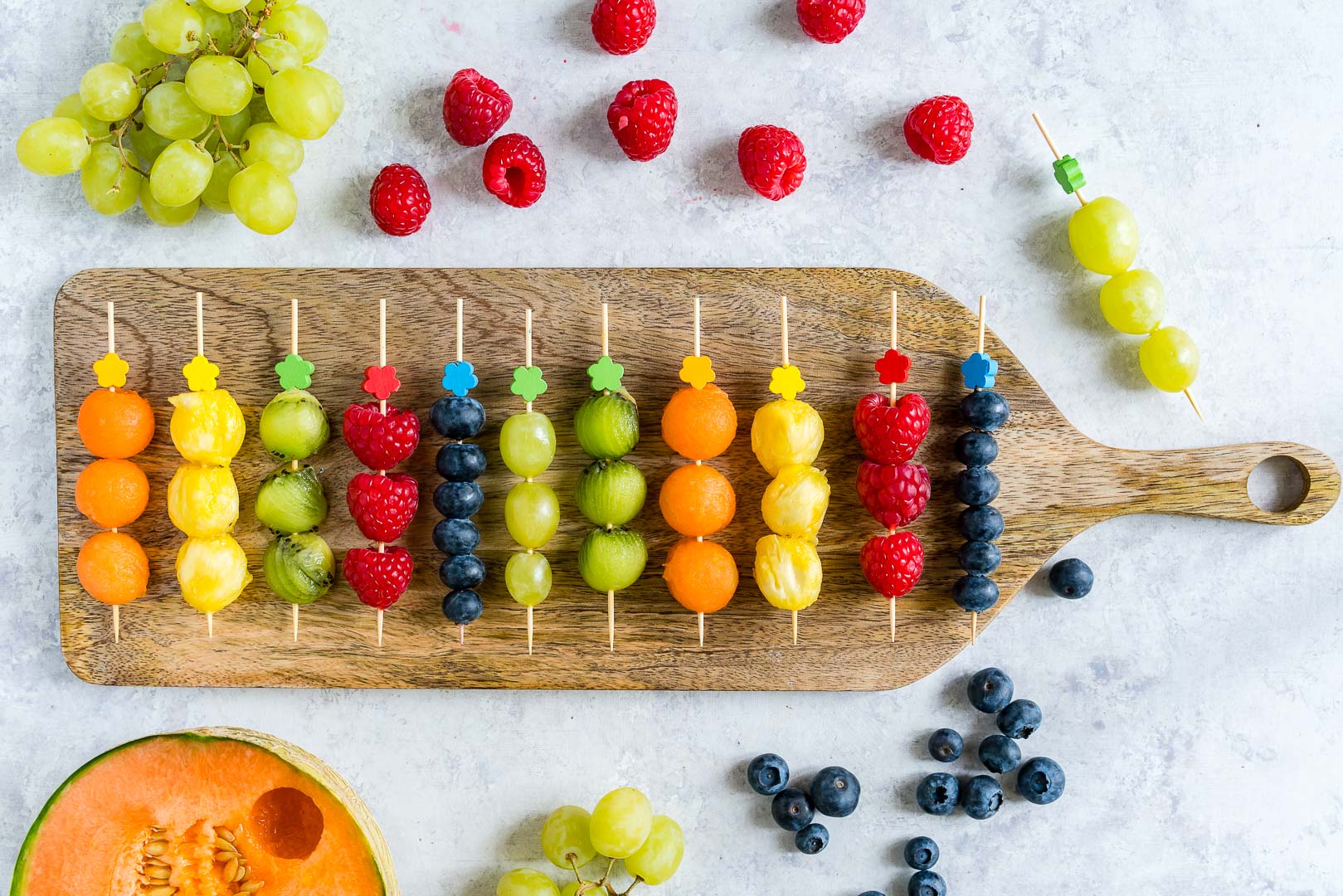 Fresh Fruit Kabobs by CleanFoodCrush