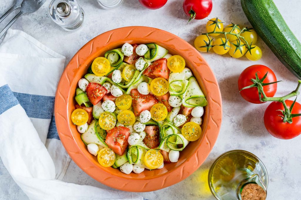 Fresh Summertime Zucchini Caprese