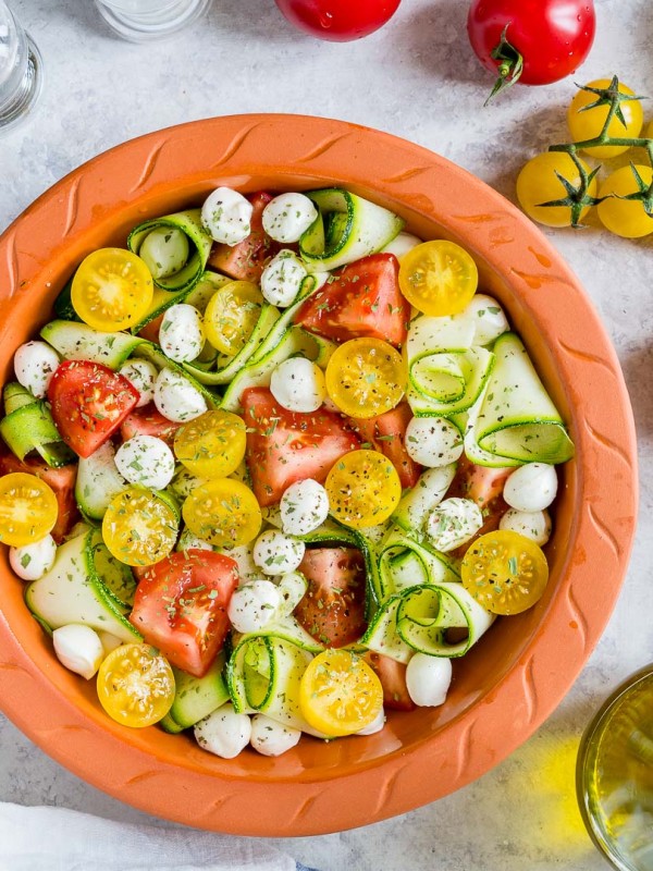 Fresh Summertime Zucchini Caprese