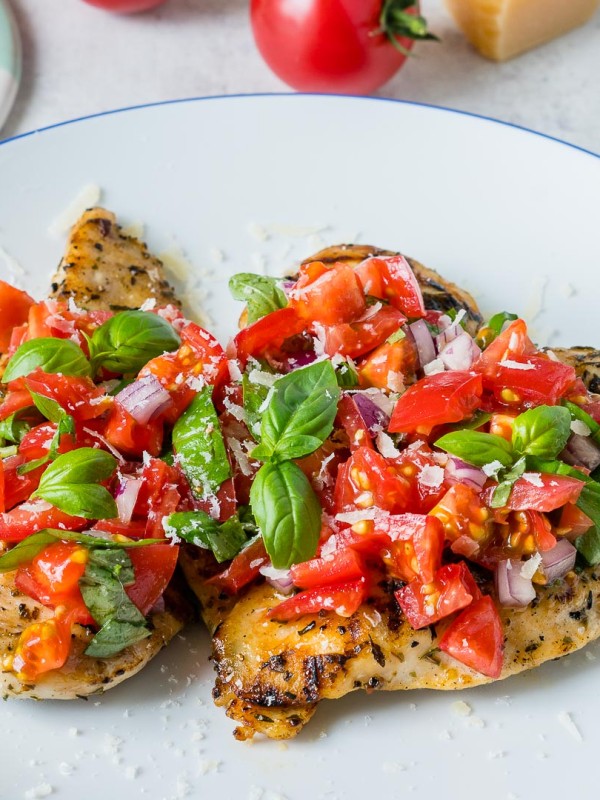 Grilled Chicken Bruschetta