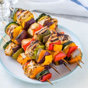 Grilled Chicken + Veggie Kabobs CleanFoodCrush Recipe
