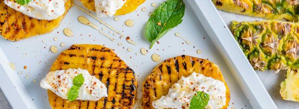 Grilled Pineapple with Ricotta + Honey