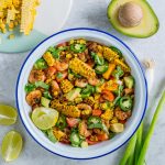 Honey-Lime Shrimp + Grilled Corn Salad CleanFoodcrush