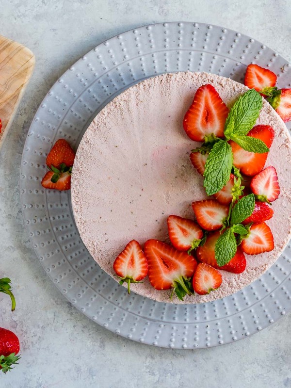 No Bake Strawberry Cheesecake CleanFoodCrush
