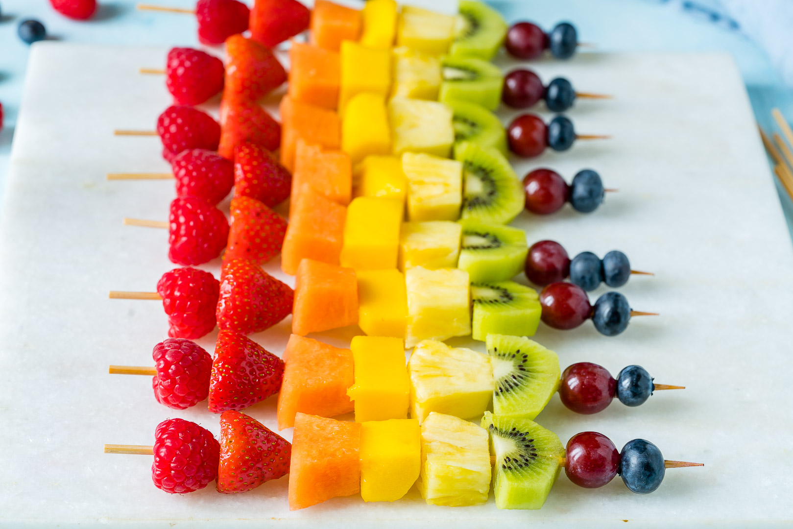 Make these Creative Rainbow Fruit Skewers for Summer Fun! Clean Food