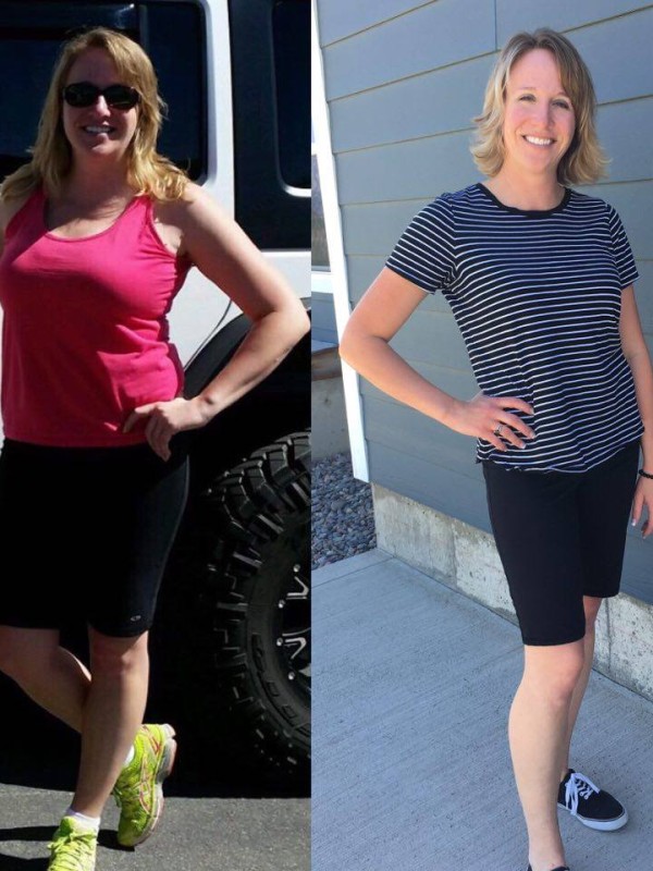 Toni Before and After the 30 Day Clean Eating Challenge
