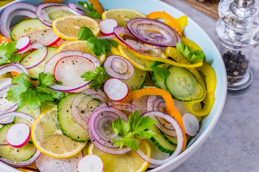 Beautiful Sliced Summer Detox Salad