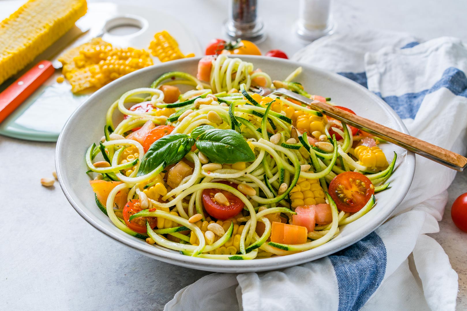 Beautiful Zucchini Pasta Primavera