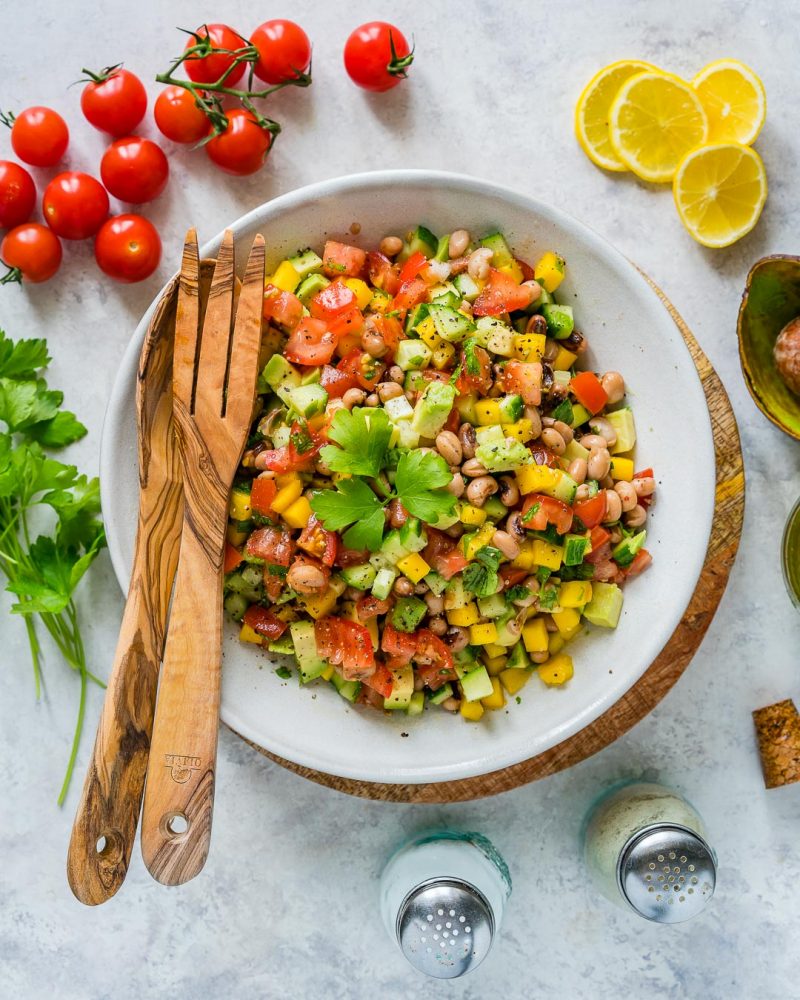 Everyone’s Favorite Blackeyed Peas + Fresh Mango Salsa! | Clean Food Crush