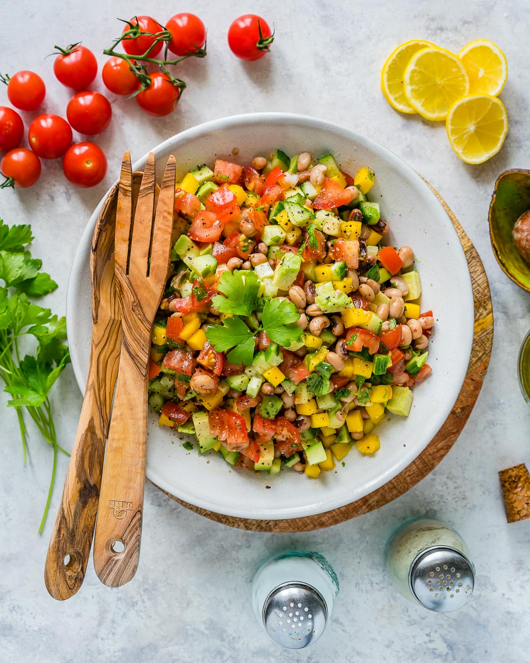 Everyone's Favorite Blackeyed Peas + Fresh Mango Salsa! | Clean Food Crush