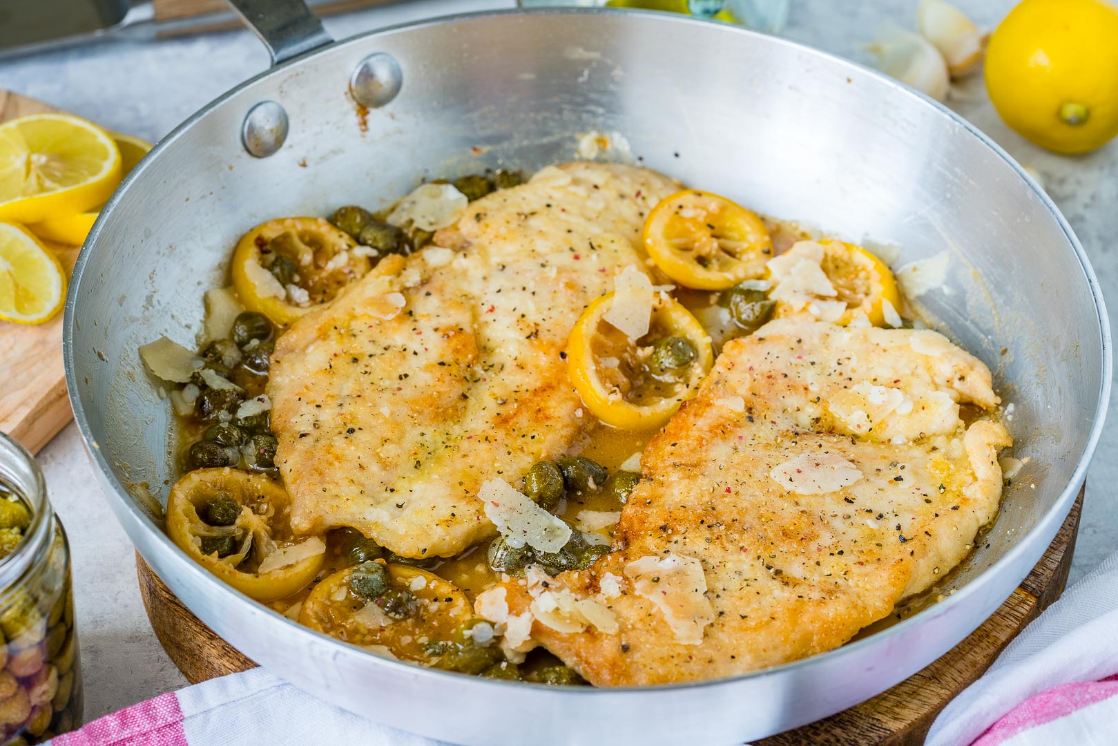 One Pan Chicken Piccata is the PERFECT Dinner Date Recipe! | Clean Food ...