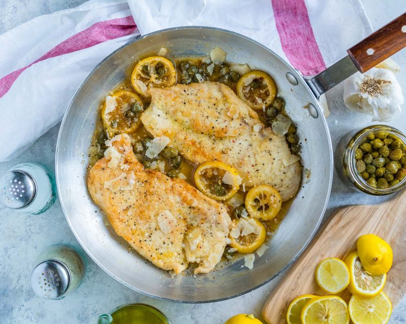 One Pan Chicken Piccata is the PERFECT Dinner Date Recipe! | Clean Food ...