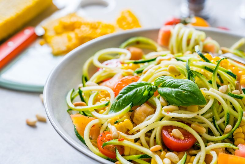 Clean Eating Style Zucchini Pasta Primavera Clean Food Crush