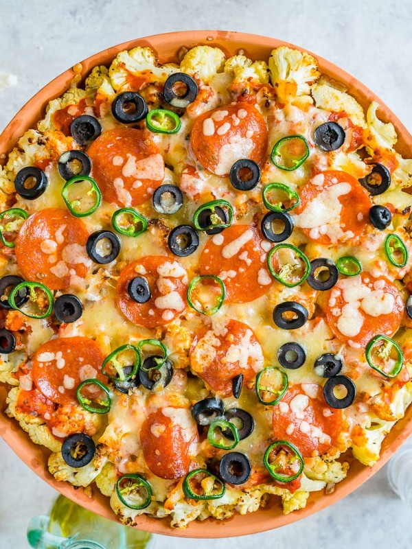 Healthy Cauliflower Pizza Bake