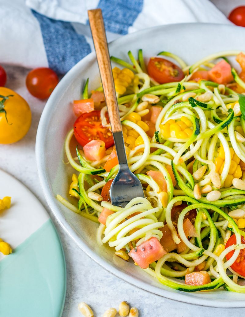 Clean Eating Style Zucchini Pasta Primavera Clean Food Crush