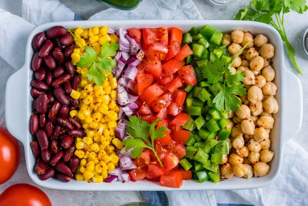 Clean and Healthy Lemony-Layered Bean Salad
