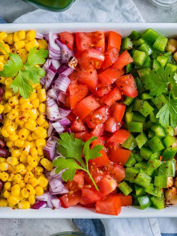 Clean and Healthy Lemony-Layered Bean Salad