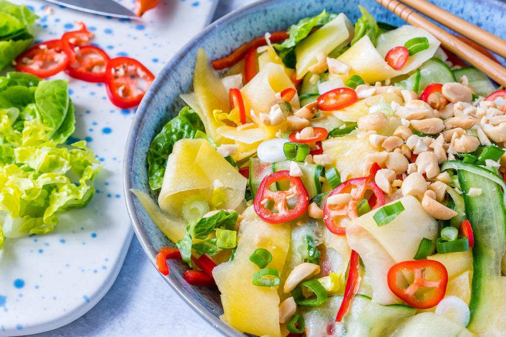 Thai Cucumber + Mango Salad CleanFoodCrush
