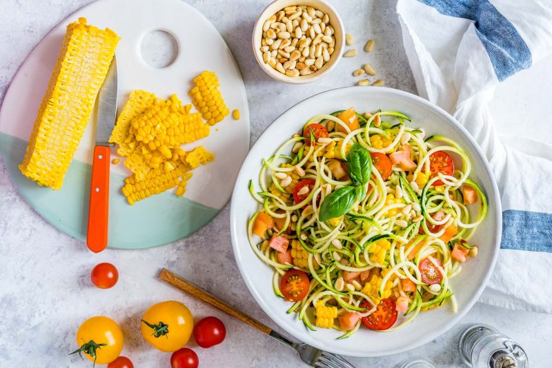 Clean Eating Style Zucchini Pasta Primavera Clean Food Crush