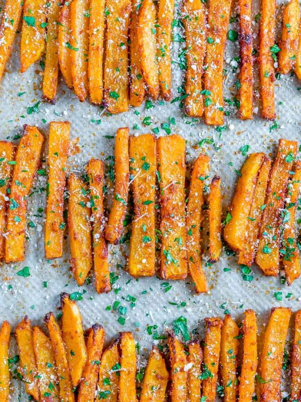 Baked Parmesan Butternut Squash Fries recipe