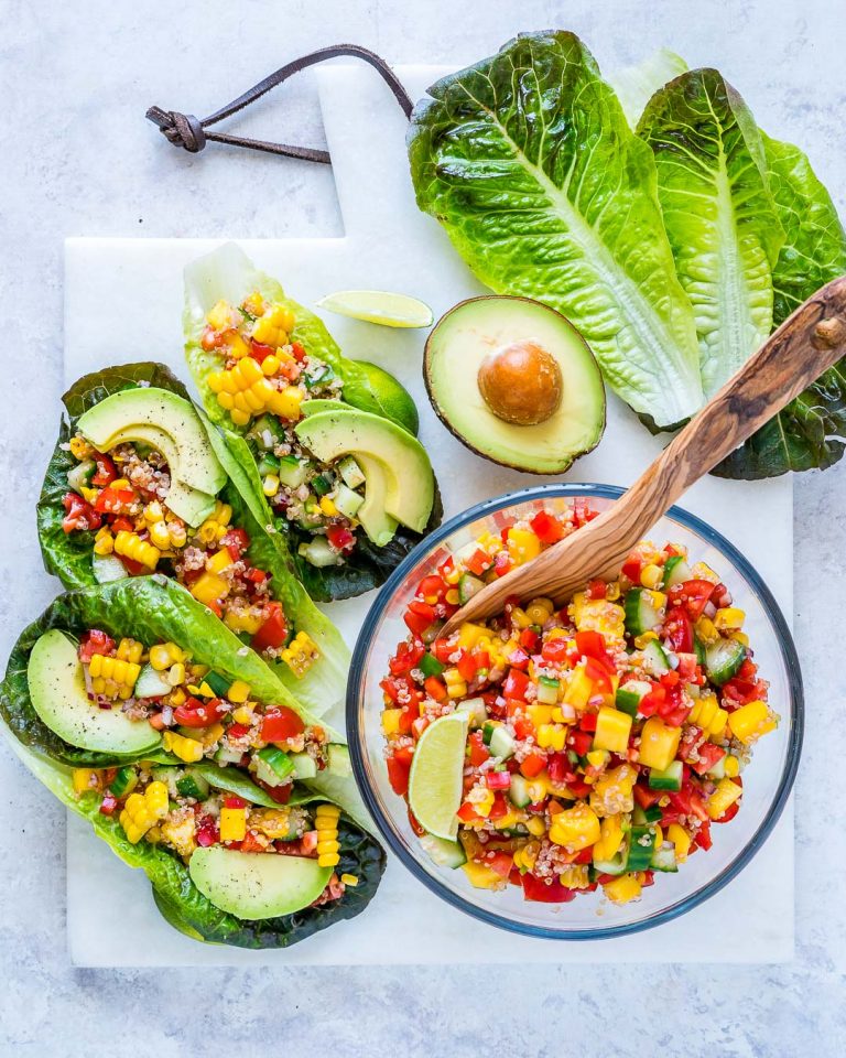 These Creative Quinoa Salsa Lettuce Boats Will Make You Happy! Clean