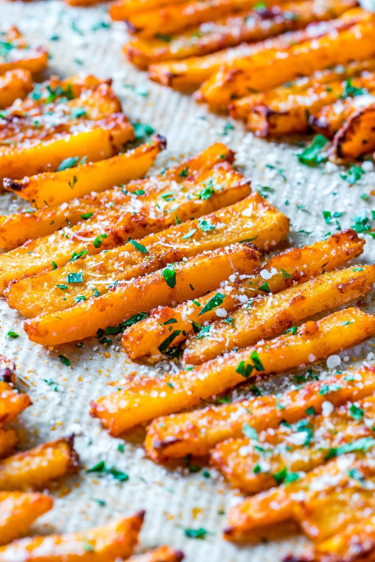 Baked Parmesan Butternut Squash Fries are Your Healthy Carb Solution