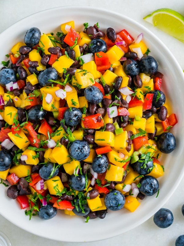 Clean Eating Mango Blueberry Salsa
