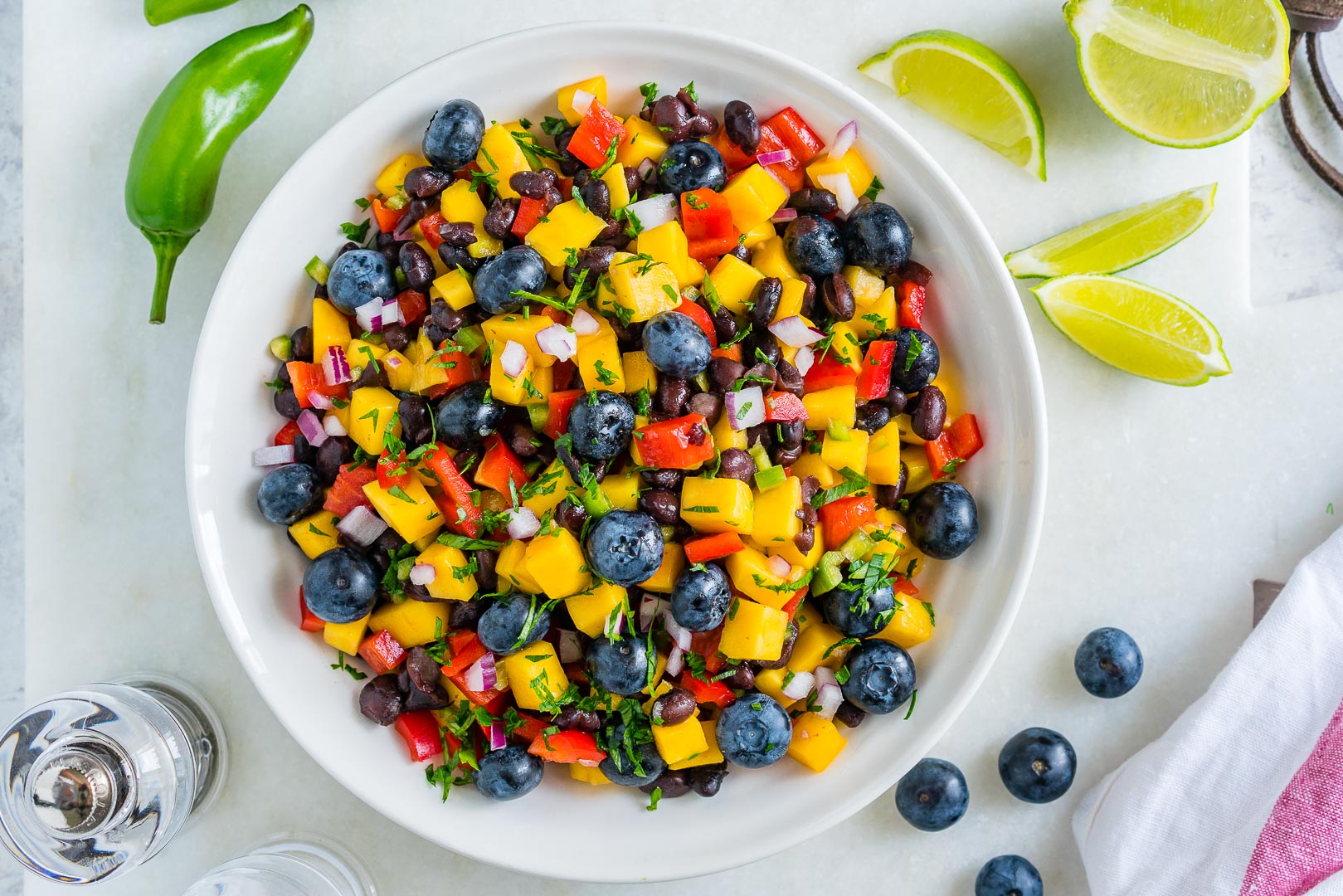 Clean Eating Mango Blueberry Salsa