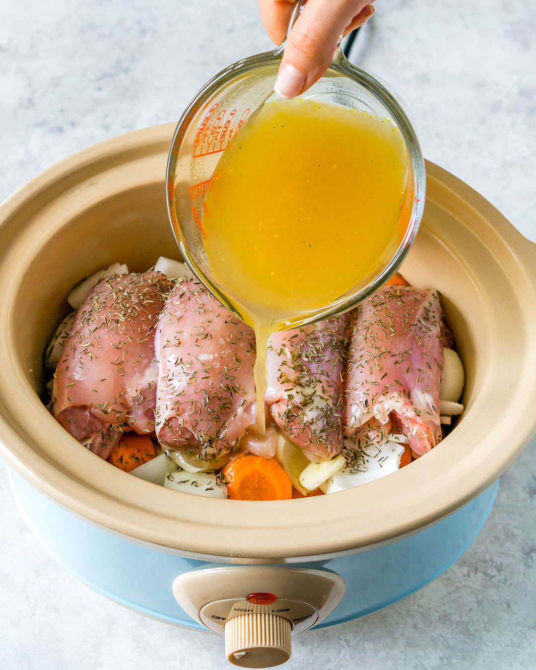 Slow Cooker Garlic Chicken + Root Veggies for Easy Clean Eating Clean