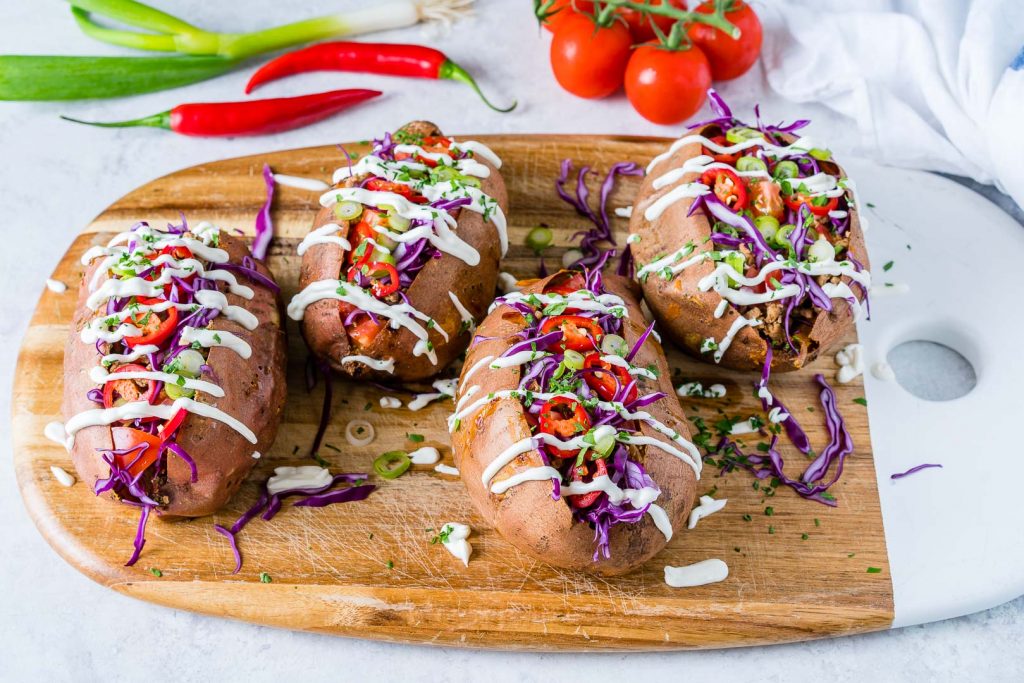 Healthy Taco Stuffed Sweet Potatoes