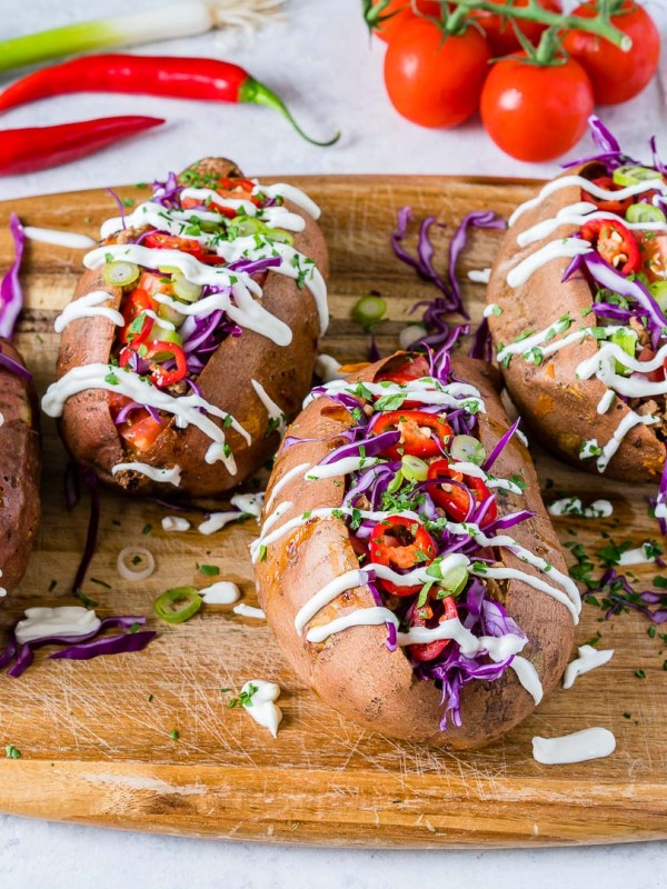 Clean Eating Taco Stuffed Sweet Potatoes