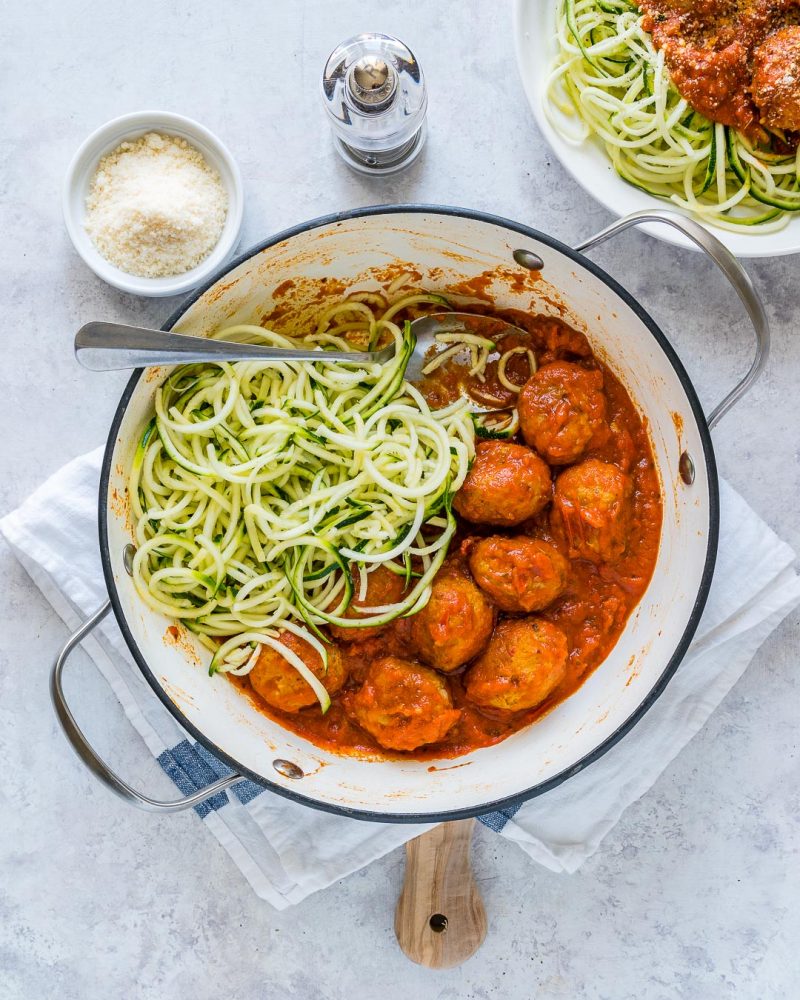 These Turkey Meatballs + Slurpy Zucchini Noodles are Quick and ...