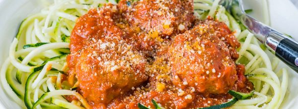 Clean Food Turkey Meatballs + Slurpy Zucchini Noodles