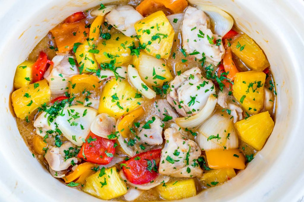 CleanFoodCrush Slow Cooker Hawaiian Pineapple Chicken