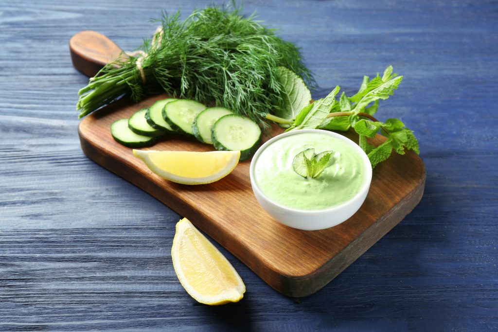 Cucumber Hummus for Late Night Snacking