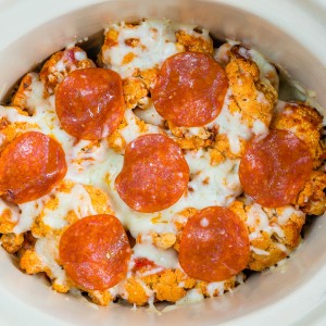 Eat Clean Crock Pot - Cauliflower PIZZA Casserole