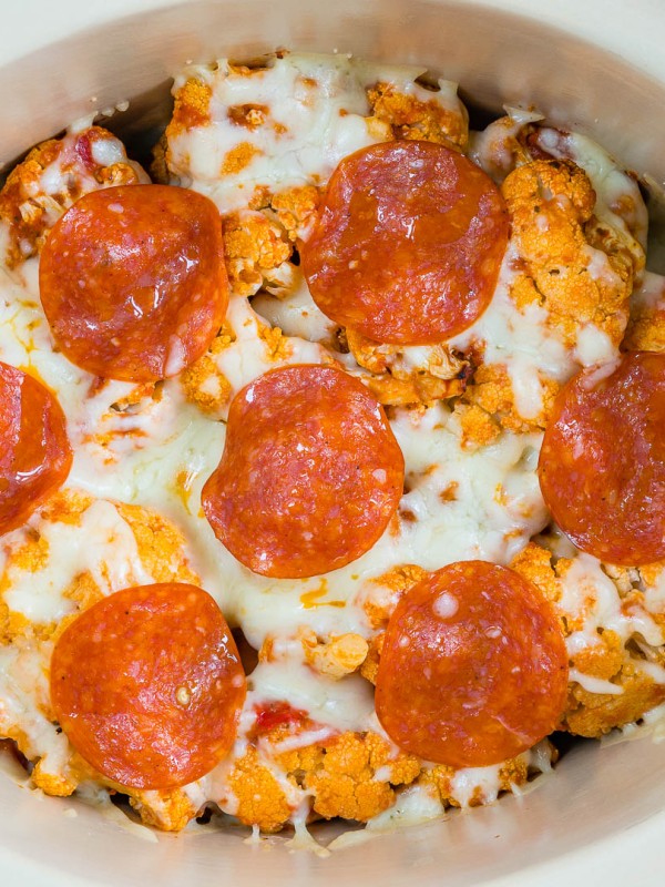 Eat Clean Crock Pot - Cauliflower PIZZA Casserole