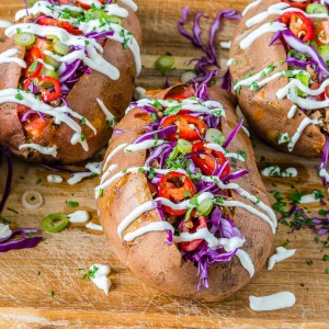 Eat Clean Taco Stuffed Sweet Potatoes recipe