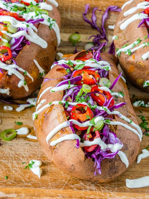 Eat Clean Taco Stuffed Sweet Potatoes recipe