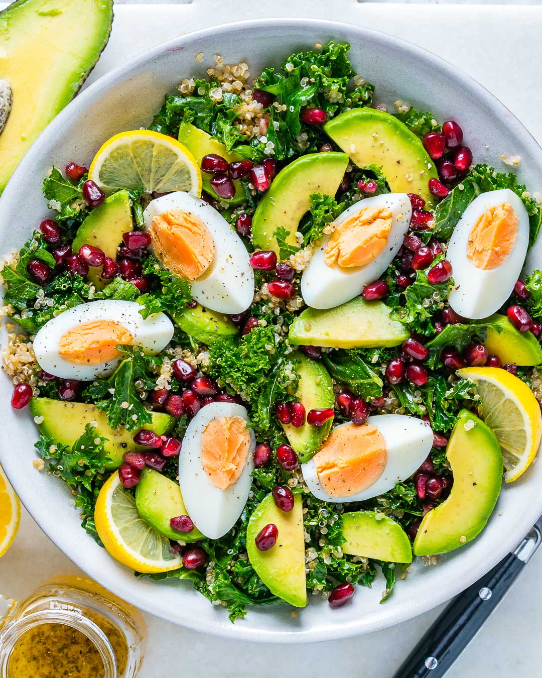 Egg, Quinoa + Kale Salad Makes the Perfect Clean Eating Lunch! Clean