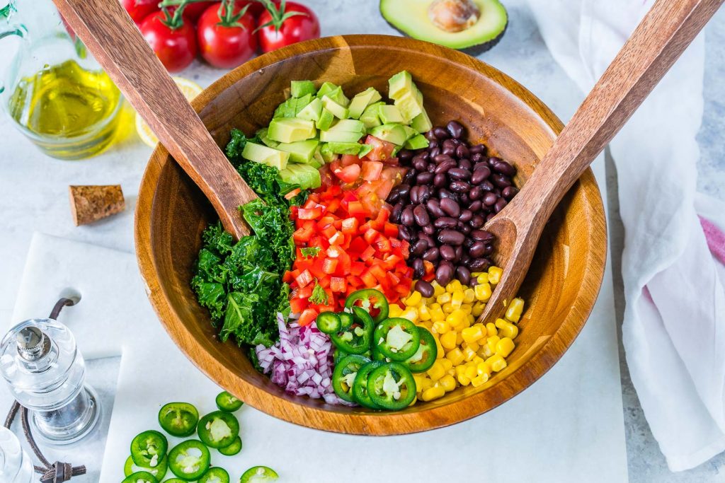 Fiesta Honey + Lime Kale Salad CleanFoodCrush Recipe
