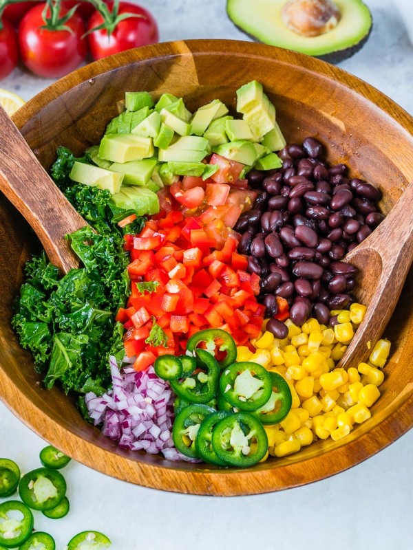Fiesta Honey + Lime Kale Salad CleanFoodCrush Recipe